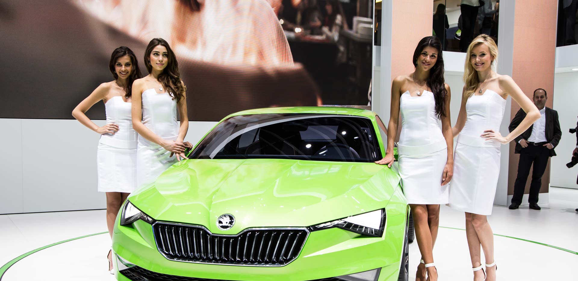 event staff at a motor show event